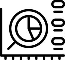 Search Statistics Outline Icon vector