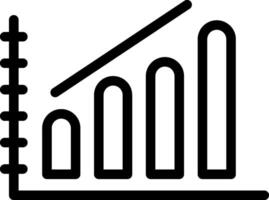 Escalating Bar Graph Outline Icon vector