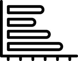 Horizontal Bar Chart Outline Icon vector