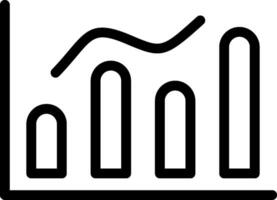 Inflation Graph Outline Icon vector