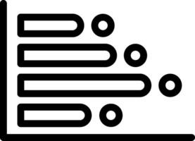 Horizontal Bars showing Outline Icon vector