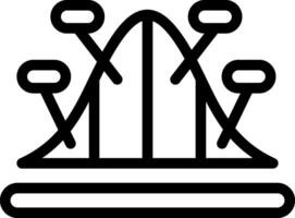 Bell Curve Graph Outline Icon vector