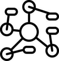 Mind Map Outline Icon vector