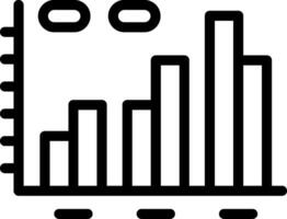 Statistics of Graph Outline Icon vector