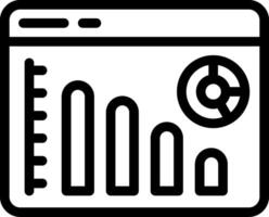 Website Falling Statistic Outline Icon vector