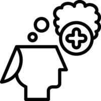 Positive Thinking Outline Icon vector