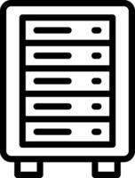 Server Rack Outline Icon vector