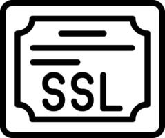 SSL Certificate Outline Icon vector
