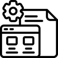 Website Builder Outline Icon vector