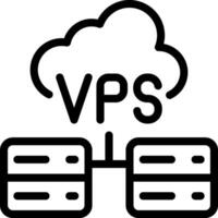 VPS Hosting Outline Icon vector