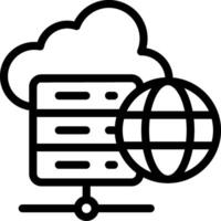 Shared Hosting Outline Icon vector