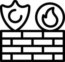 Outline Firewall Icon vector