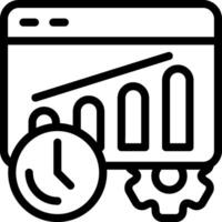 Uptime Outline Icon vector