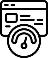 Bandwidth Outline Icon vector