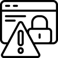 Black Malware Protection Outline Icon vector