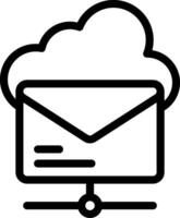 Email Hosting Outline Icon vector