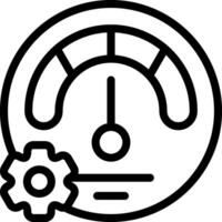 Speed Optimization Outline Icon vector