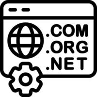 Top Level Domain Outline Icon vector
