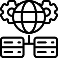Node.js Hosting Outline Icon vector
