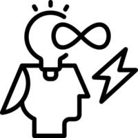 Infinite Mind Outline Style Icon vector