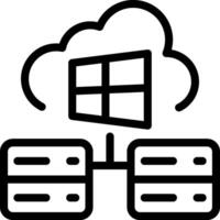 Windows Hosting Outline Icon vector