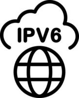 IPv6 Ready Outline Icon vector