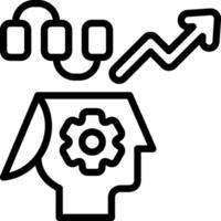 Thought Flow Outline Style Icon vector