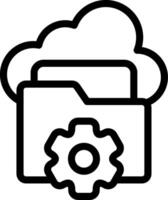 File Manager Outline Icon vector