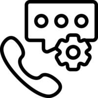 Chat Support Outline Icon vector