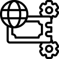 Ticket System Outline Icon vector