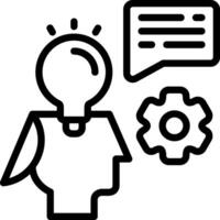 Thought Leadership Outline Style Icon vector