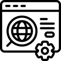 Domain tools Outline Style Icon vector