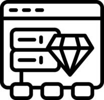Shared hosting plans Outline Style Icon vector