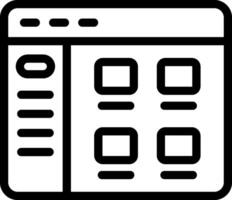 Hosting control panel features Outline Style Icon vector