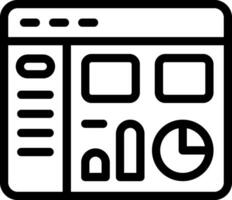 Admin dashboard Outline Style Icon vector