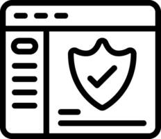 Security section Outline Style Icon vector