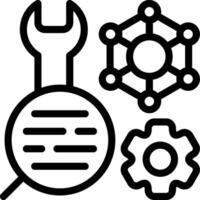 Advanced settings Outline Style Icon vector