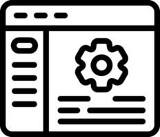 Tech specs section Outline Style Icon vector