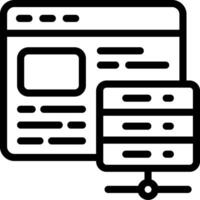 Blog hosting Outline Style Icon vector