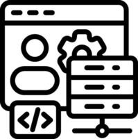 Developer hosting Outline Style Icon vector