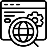 Domain search tools Outline Style Icon vector