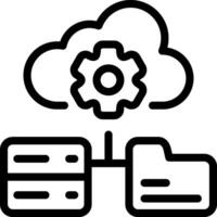Tech infrastructure Outline Style Icon vector