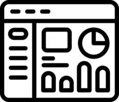 Dashboard UI Outline Style Icon vector