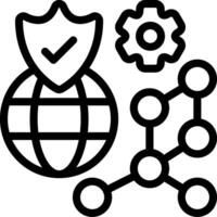 Advanced networking Outline Style Icon vector