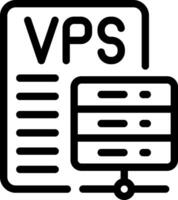 VPS Hosting Outline Style Icon vector