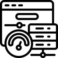 High performance hosting Outline Style Icon vector