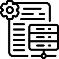 Hosting features Outline Style Icon vector