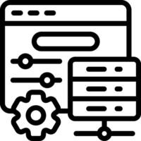 Advanced hosting settings Outline Style Icon vector