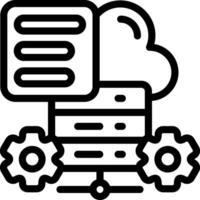 WordPress hosting features Outline Style Icon vector