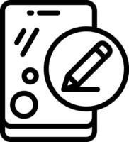 Notes Outline Style Icon vector